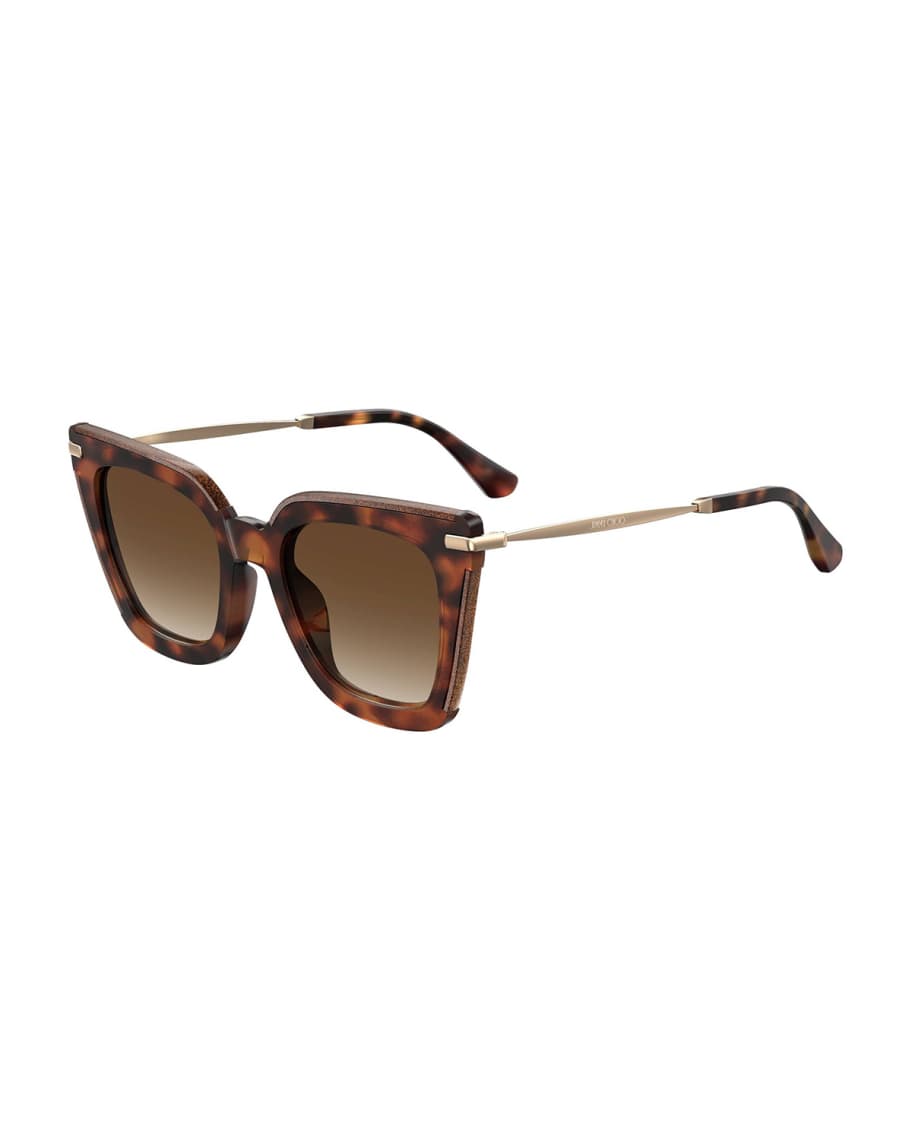 Jimmy Choo Ciarags Square Propionate Sunglasses | Neiman Marcus