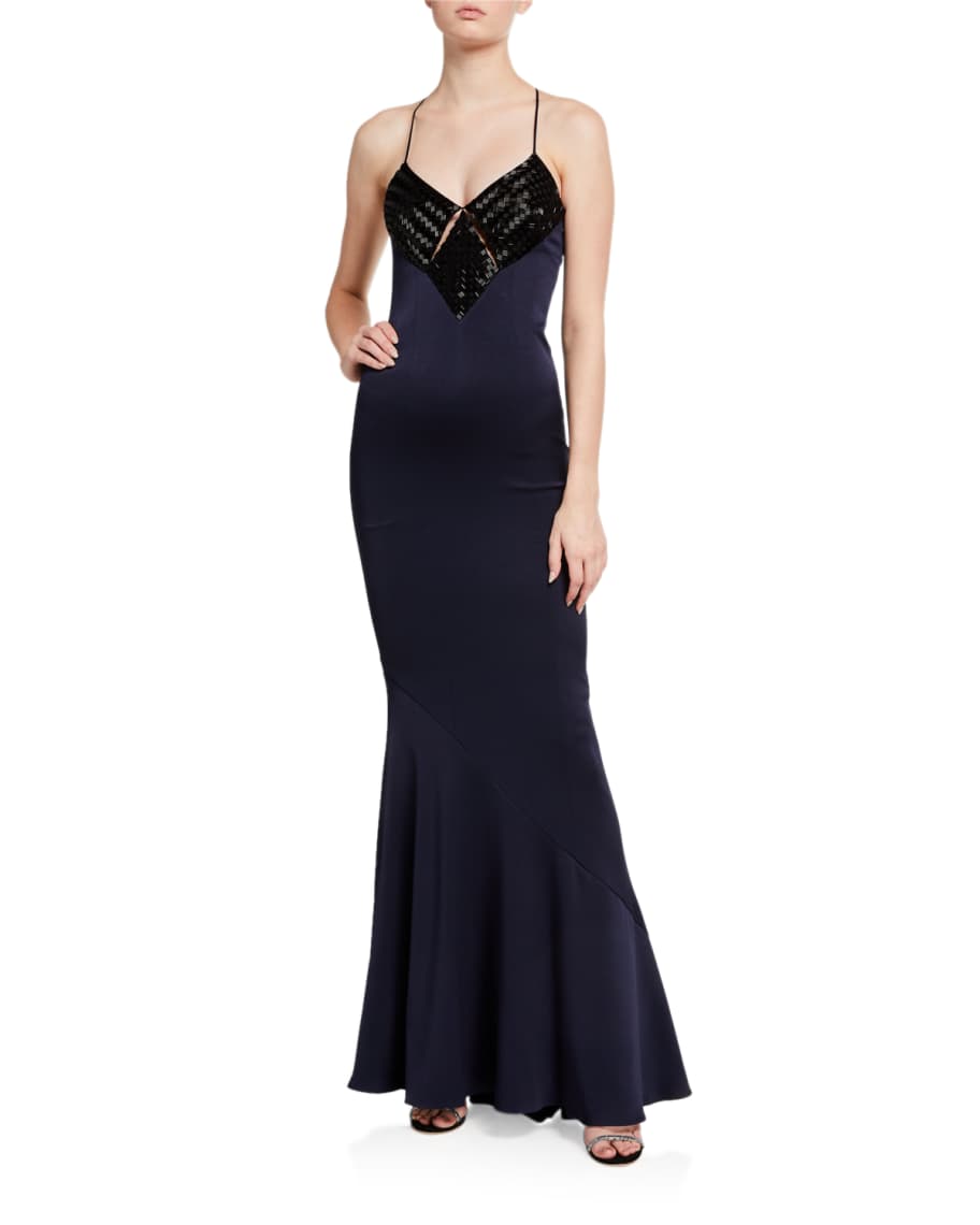 Galvan diamond 2025 cut out dress