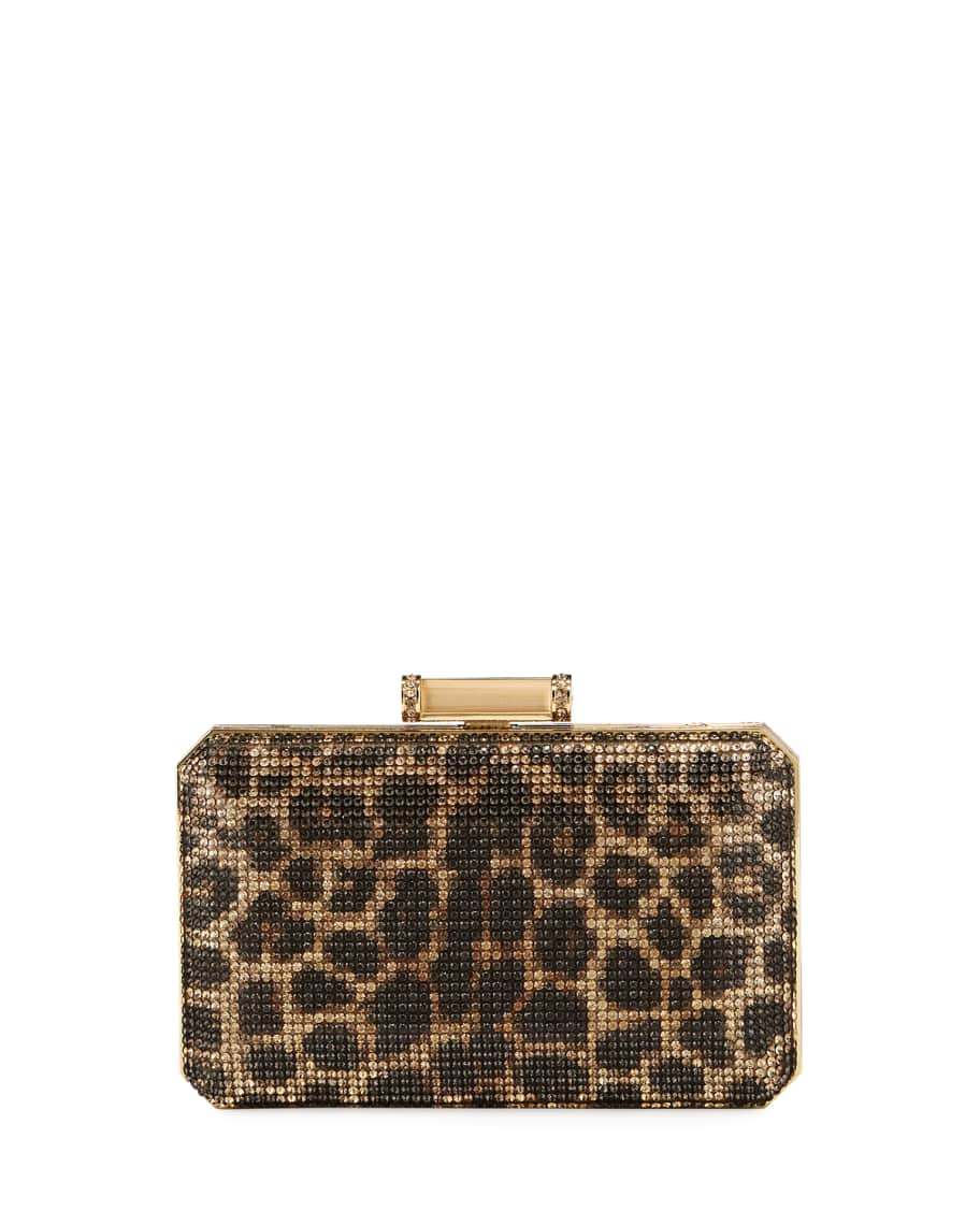 Judith Leiber Couture Soho Leopard Crystal Clutch Bag | Neiman Marcus