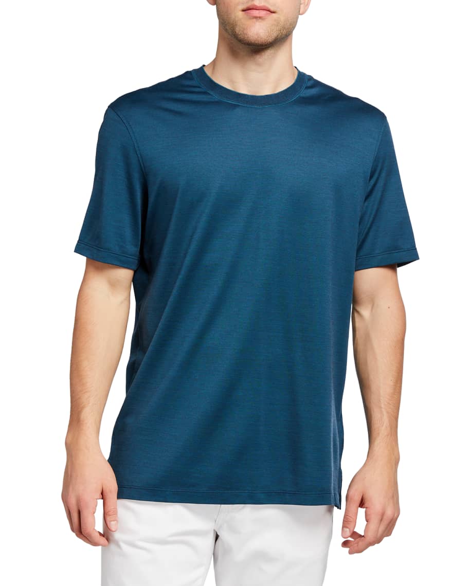Ermenegildo Zegna Men's Leggerissimo Cotton-Silk Regular-Fit Shirt ...