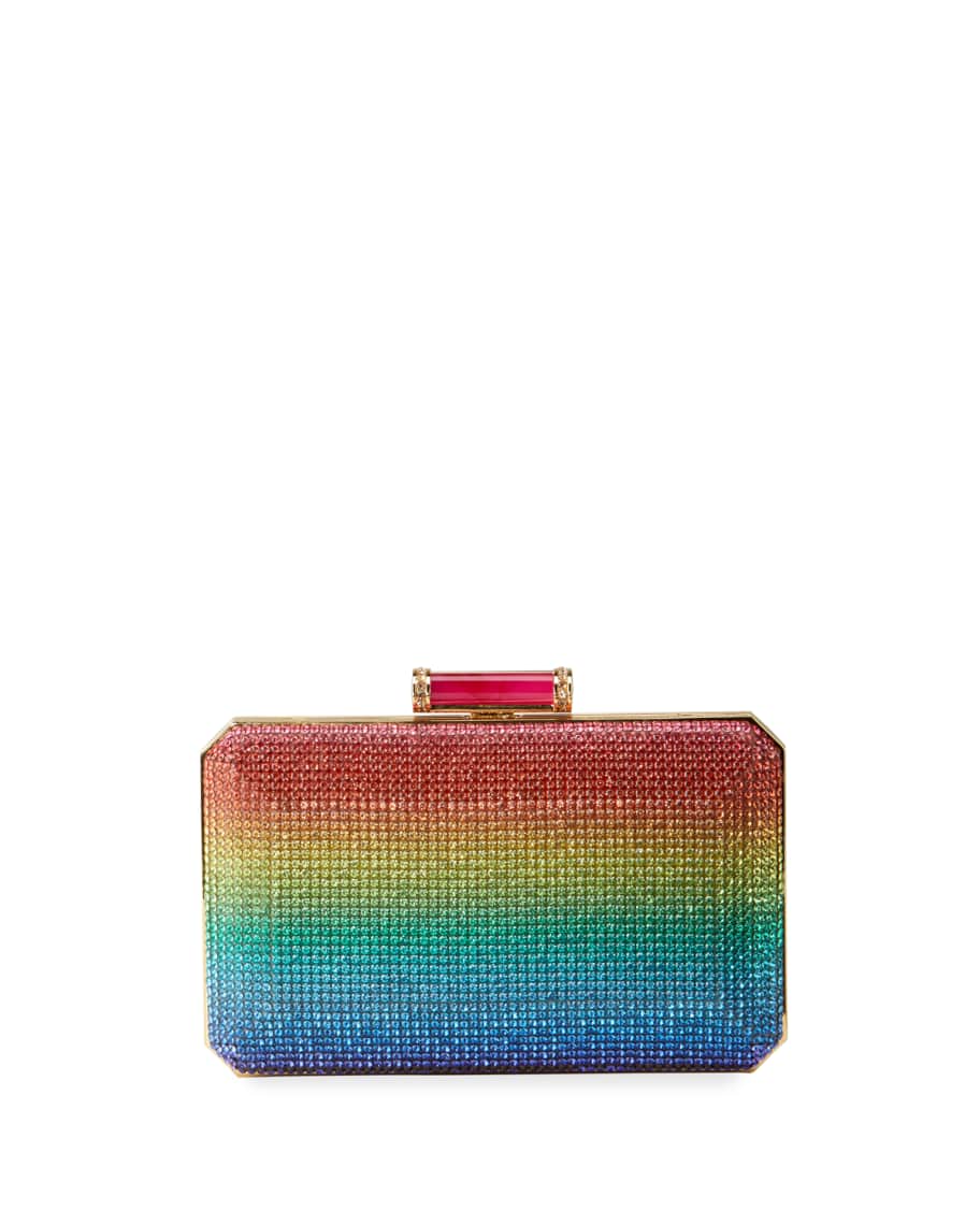 Judith Leiber Couture Soho Rainbow Crystal Clutch Bag | Neiman Marcus