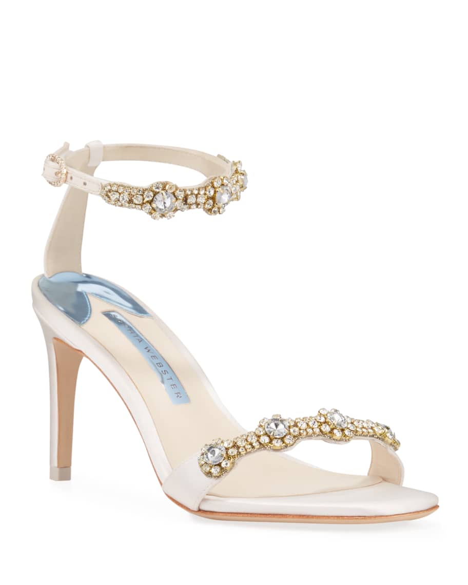 Sophia Webster Aaliyah Mid Crystal Sandals | Neiman Marcus