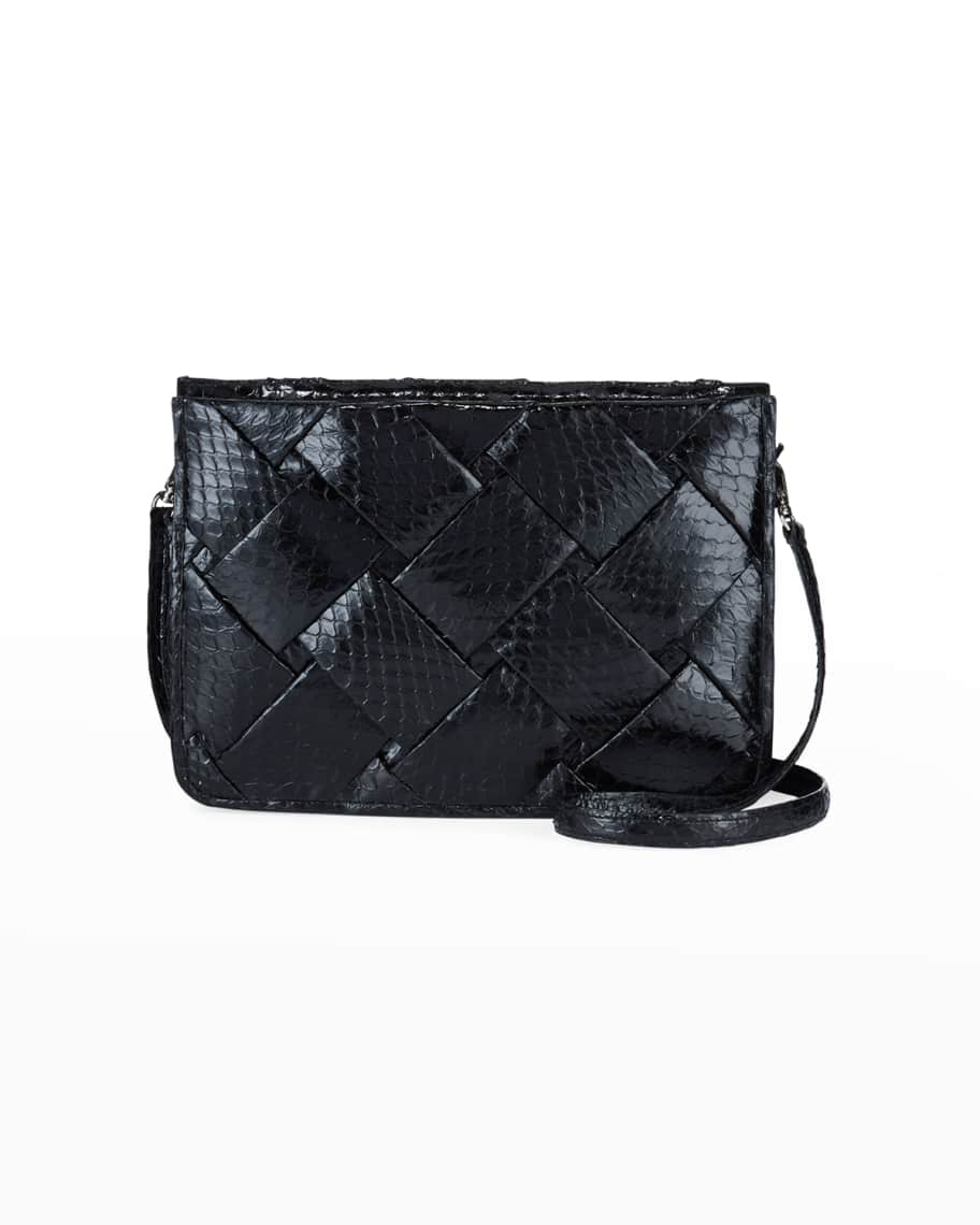 Nancy Gonzalez Small Woven Soft Snakeskin Crossbody Bag | Neiman Marcus