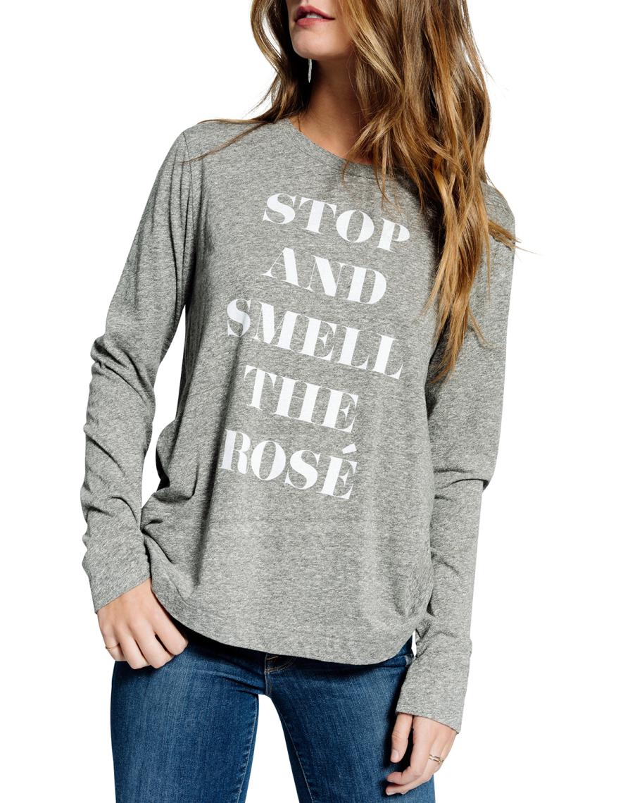 Sol Angeles Stop And Smell The Rose Long-Sleeve Heathered T-Shirt ...