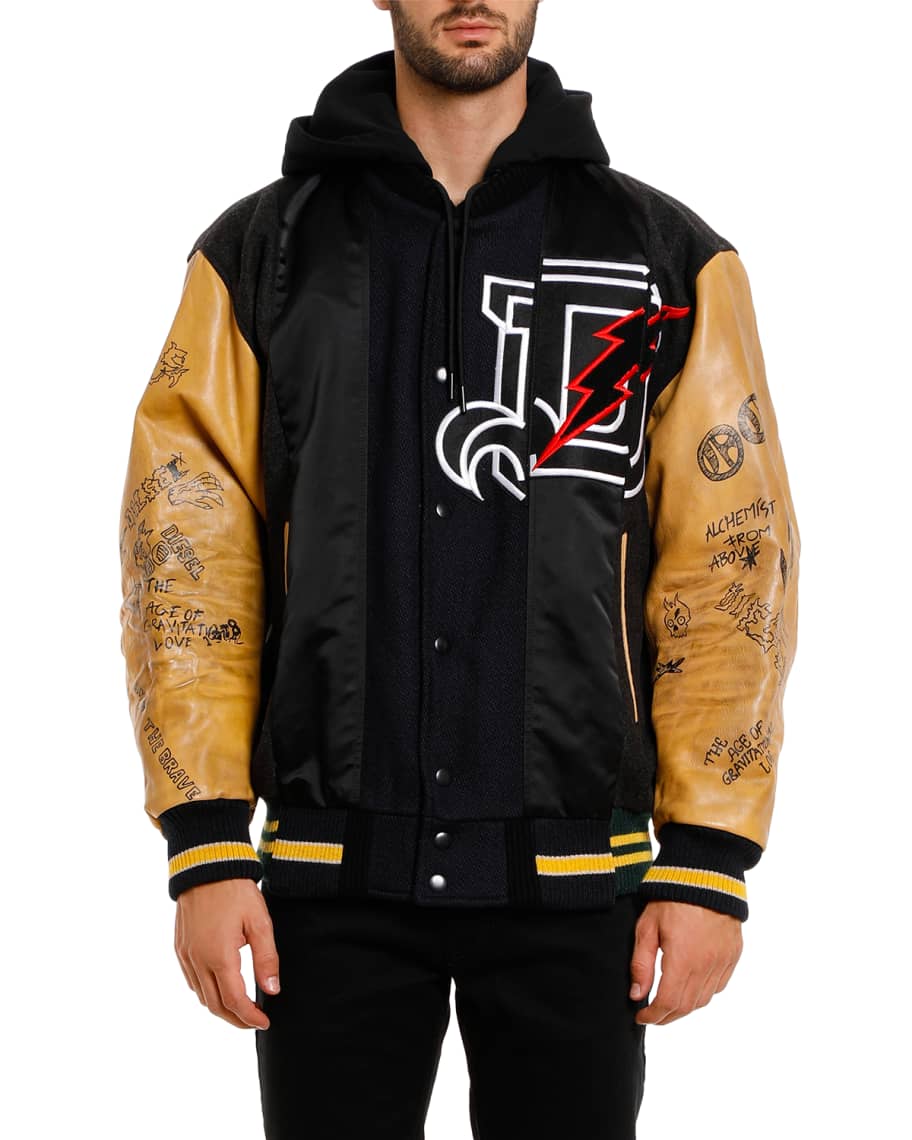 Louis Vuitton Chains Camo Varsity Jacket - Jackets Expert