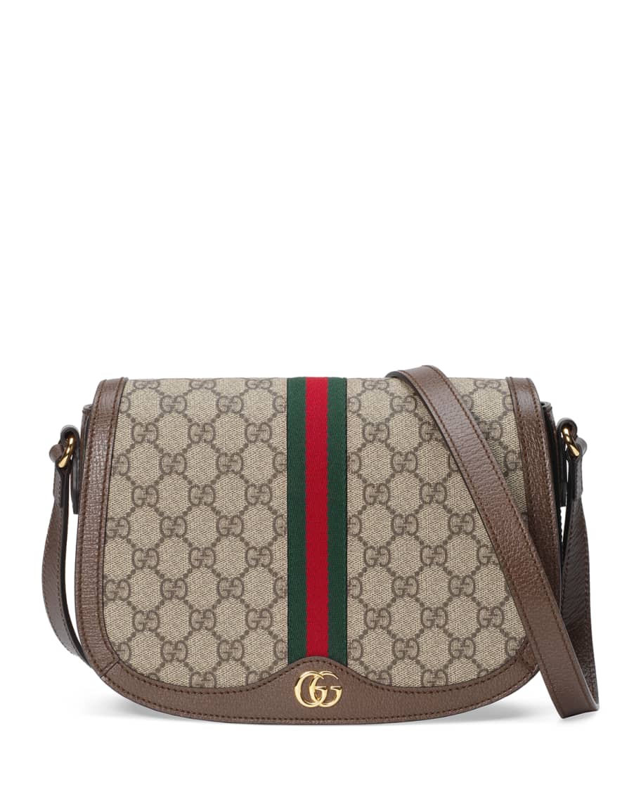 Gucci GG Supreme Monogram Web Small Ophidia Chain Shoulder Bag