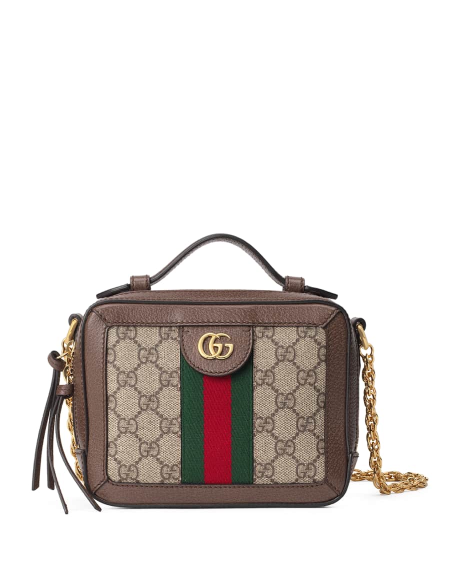 Ophidia Small GG Supreme Shoulder Bag in Beige - Gucci