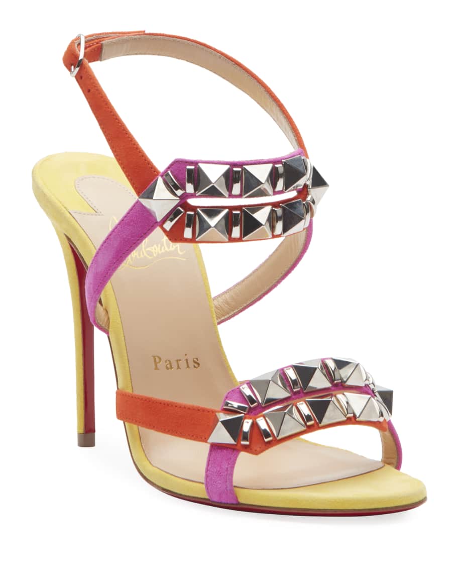 Christian Louboutin Studs-detailed Sandals in Pink