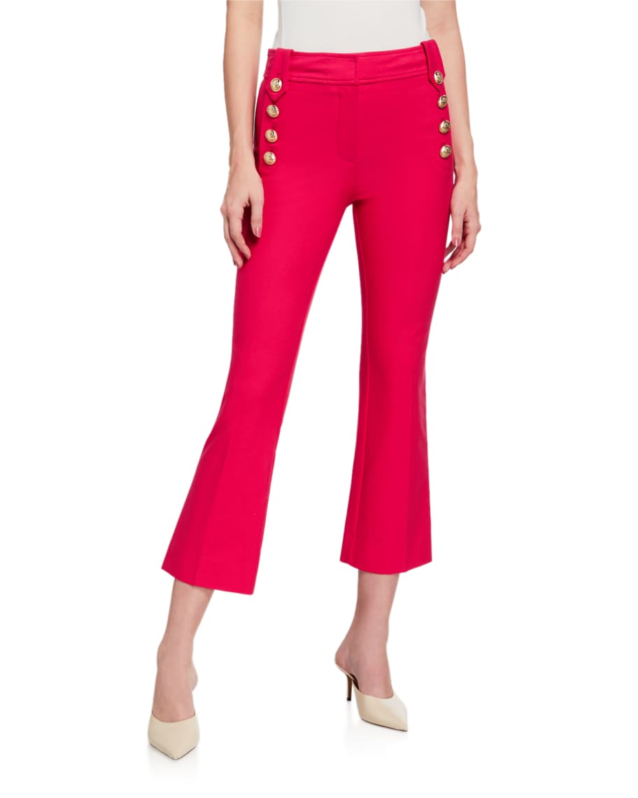 Derek Lam 10 Crosby Robertson Cropped Flare Trousers with Sailor ...