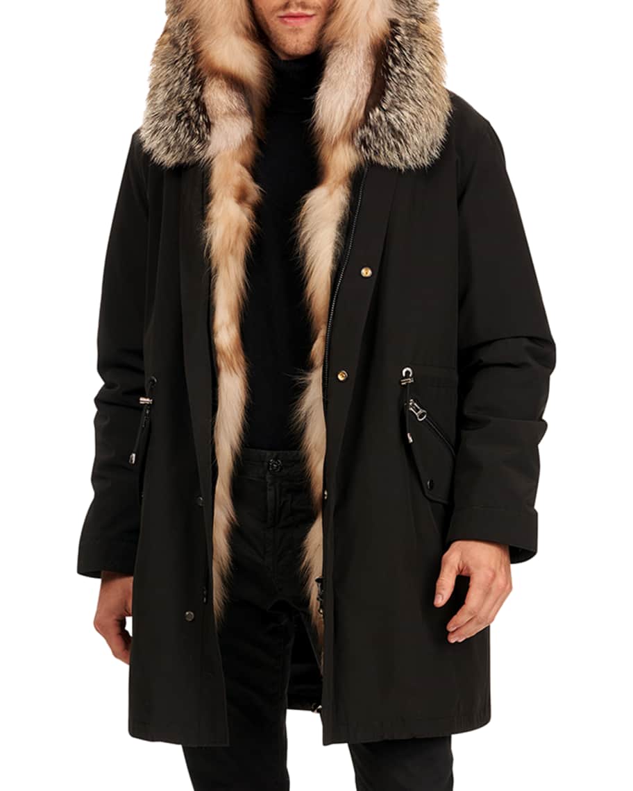 Fox fur parka mens sale