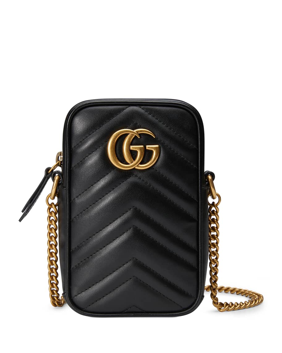 Gucci GG Marmont Mini Leather Crossbody Bag | Neiman Marcus