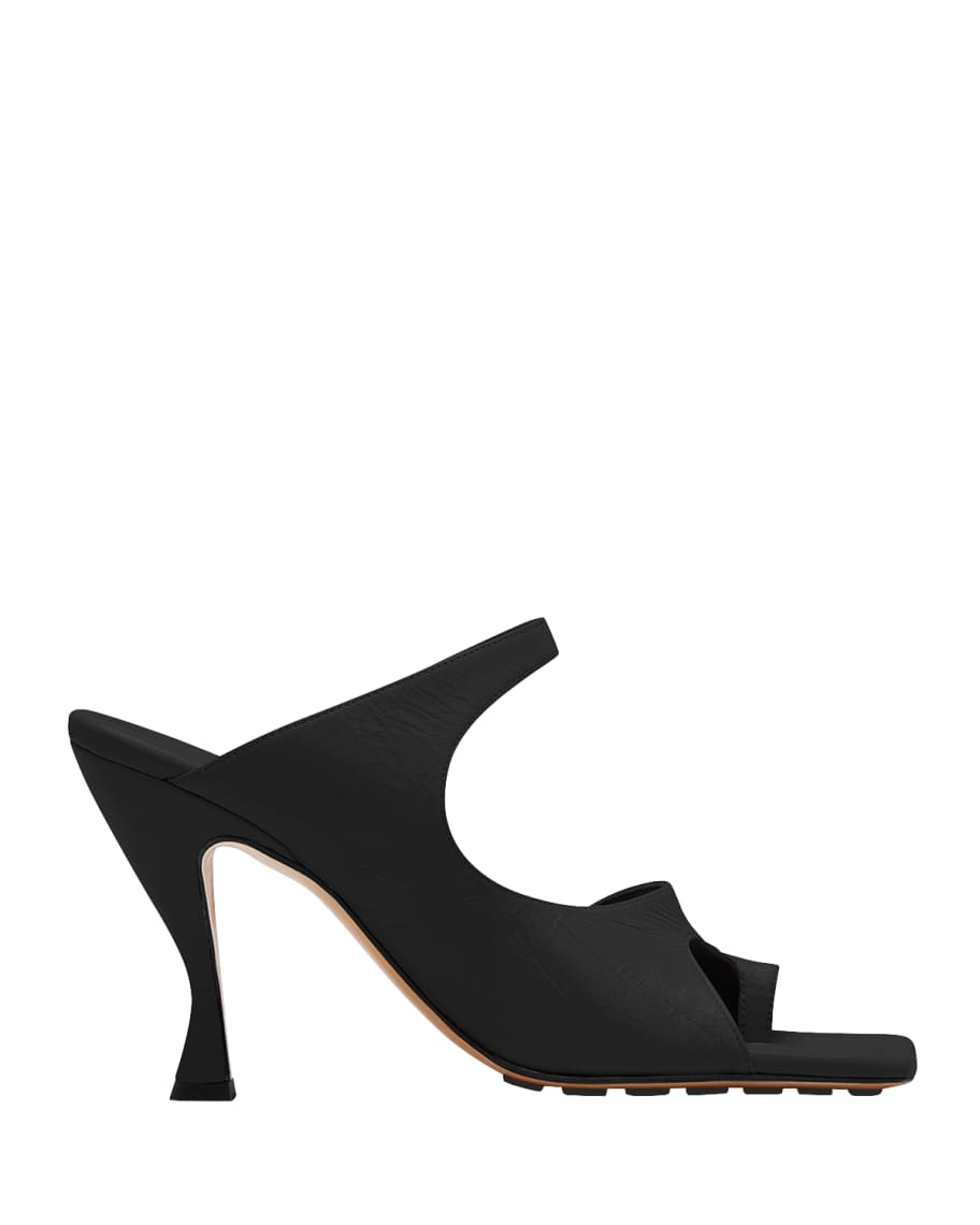 Bottega Veneta Crunch Lux Open Square Mule Sandals Neiman Marcus