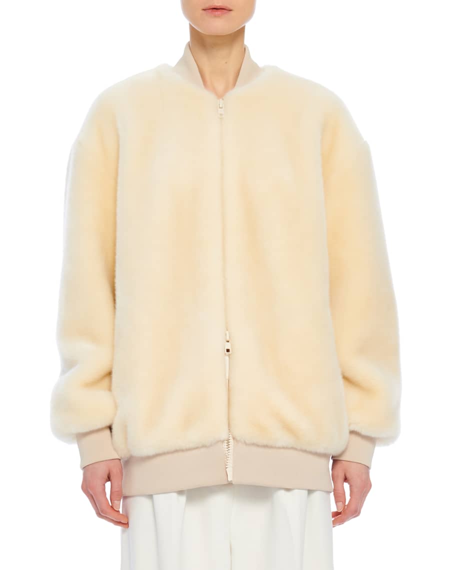 Tibi faux store fur track jacket