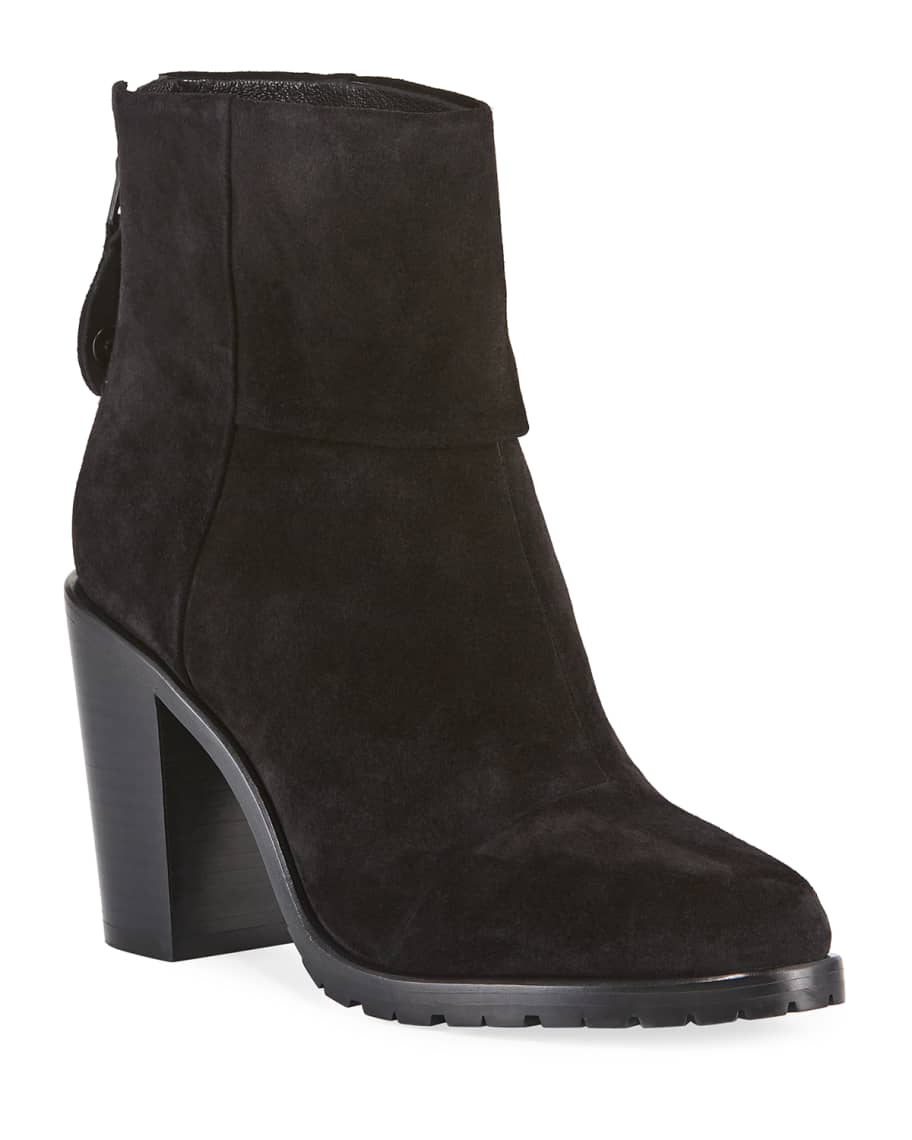 Rag & Bone Newbury Suede Cuffed Ankle Booties | Neiman Marcus