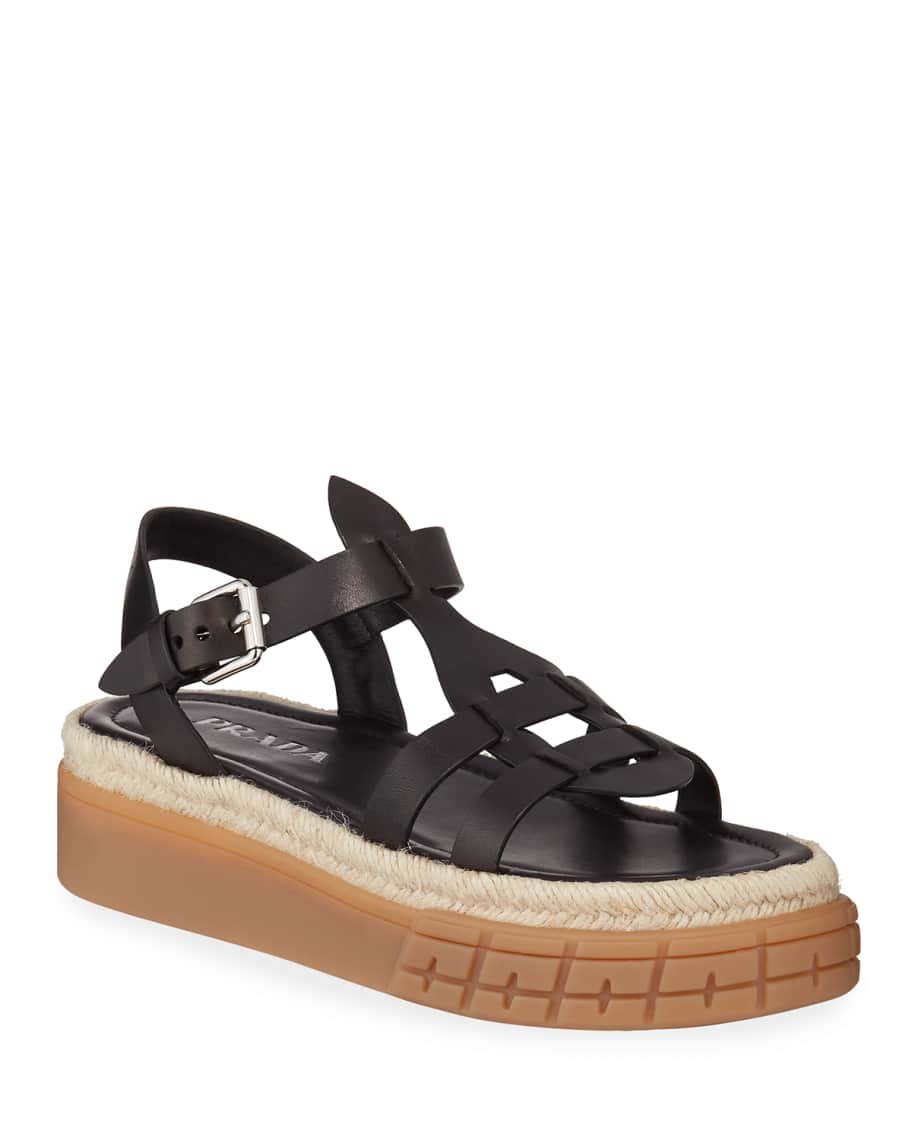 Prada low gladiator chunky discount sandals