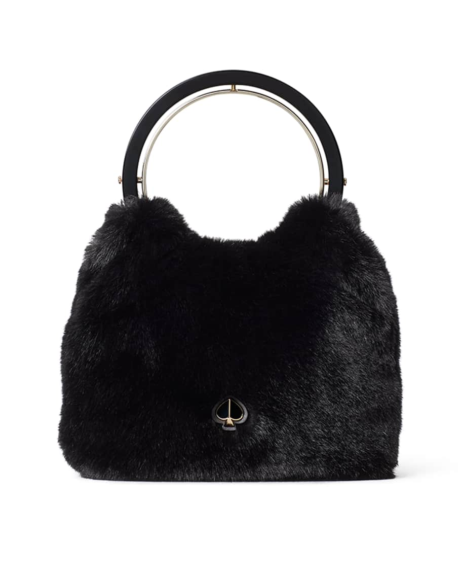 kate spade new york betty faux-fur swag bag