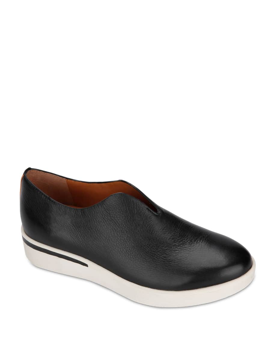 Hanna Leather Slip On Sneakers