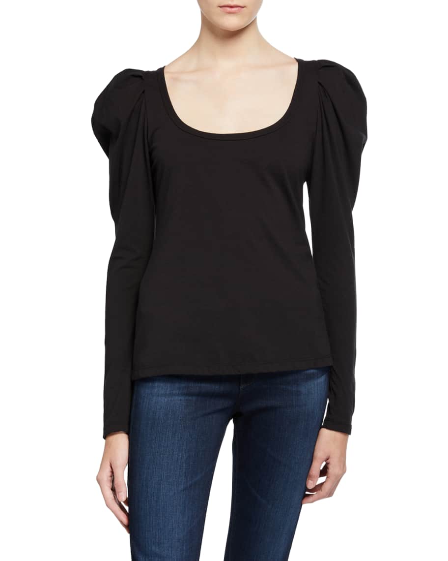 A L C Sewell Puff Sleeve Scoop Neck Tee Neiman Marcus