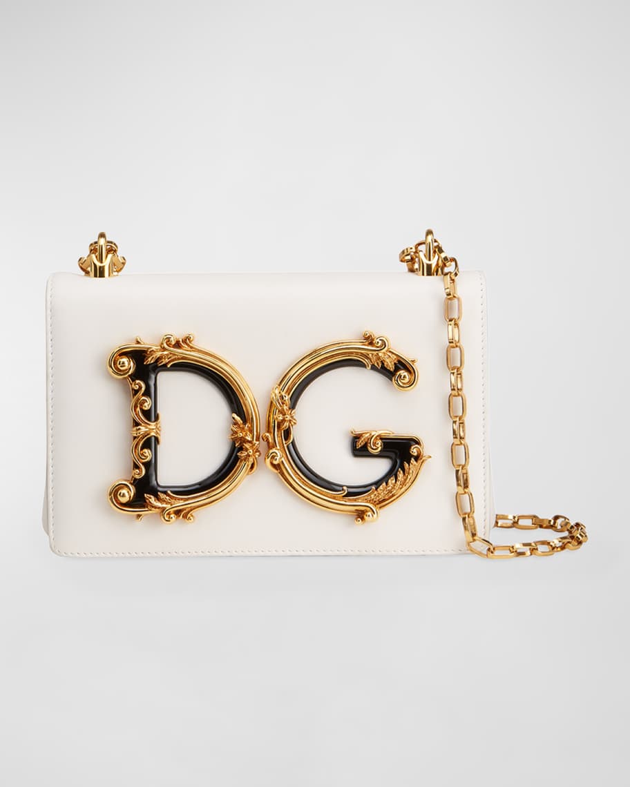 Dolce&Gabbana Baroque Small Leather Crossbody Bag | Neiman Marcus