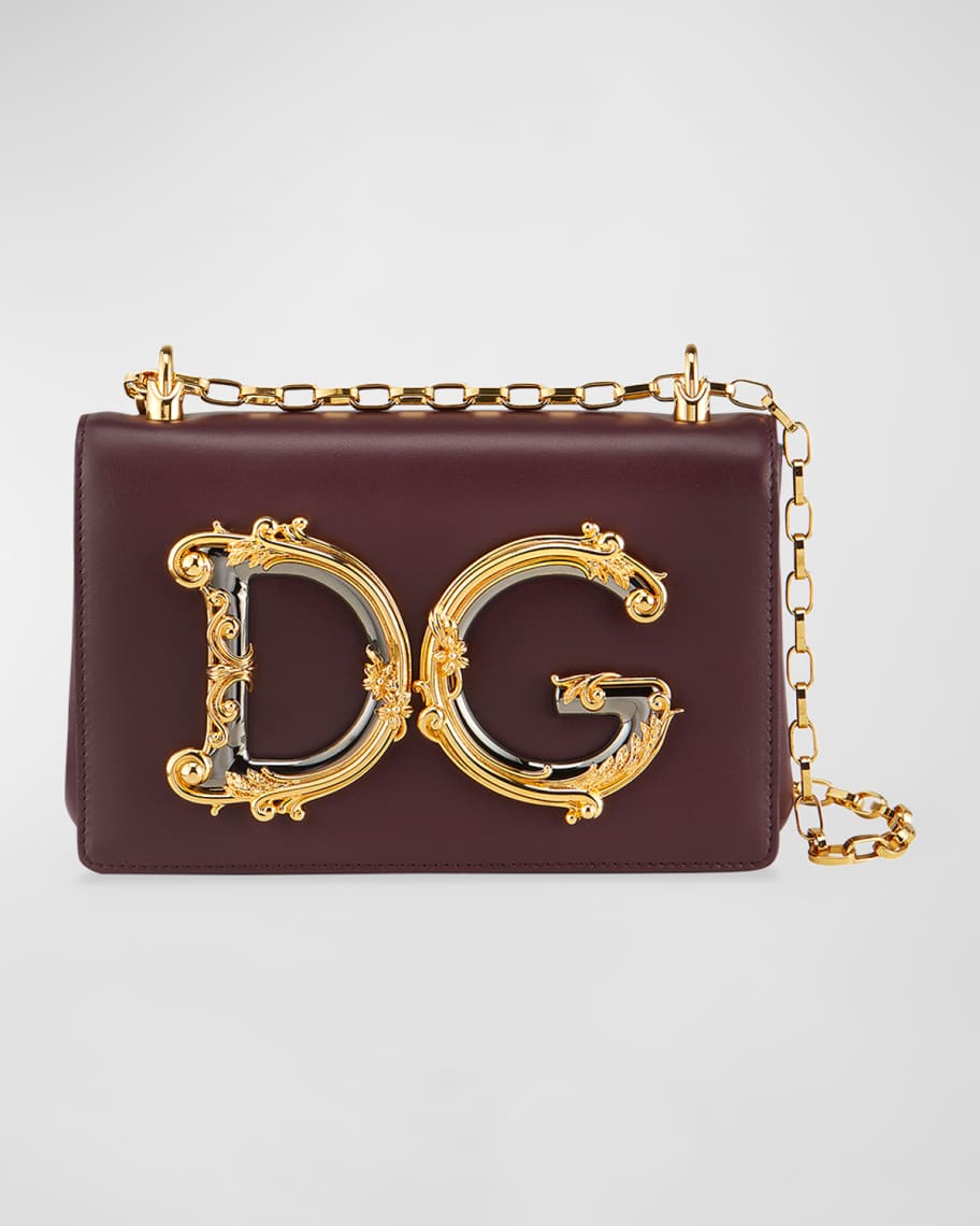 Dolce&Gabbana Baroque Small Leather Crossbody Bag | Neiman Marcus