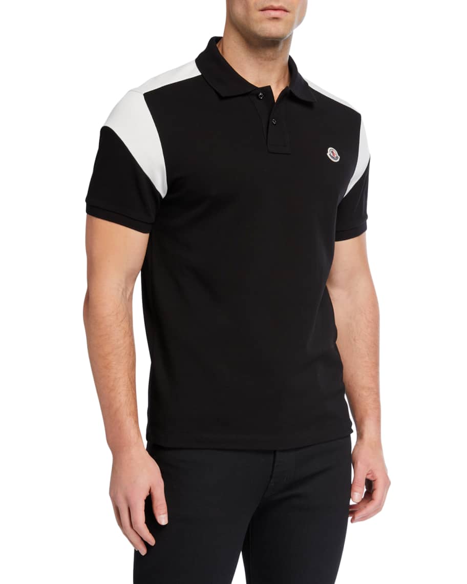 Moncler Men's Colorblock Jersey Polo Shirt | Neiman Marcus