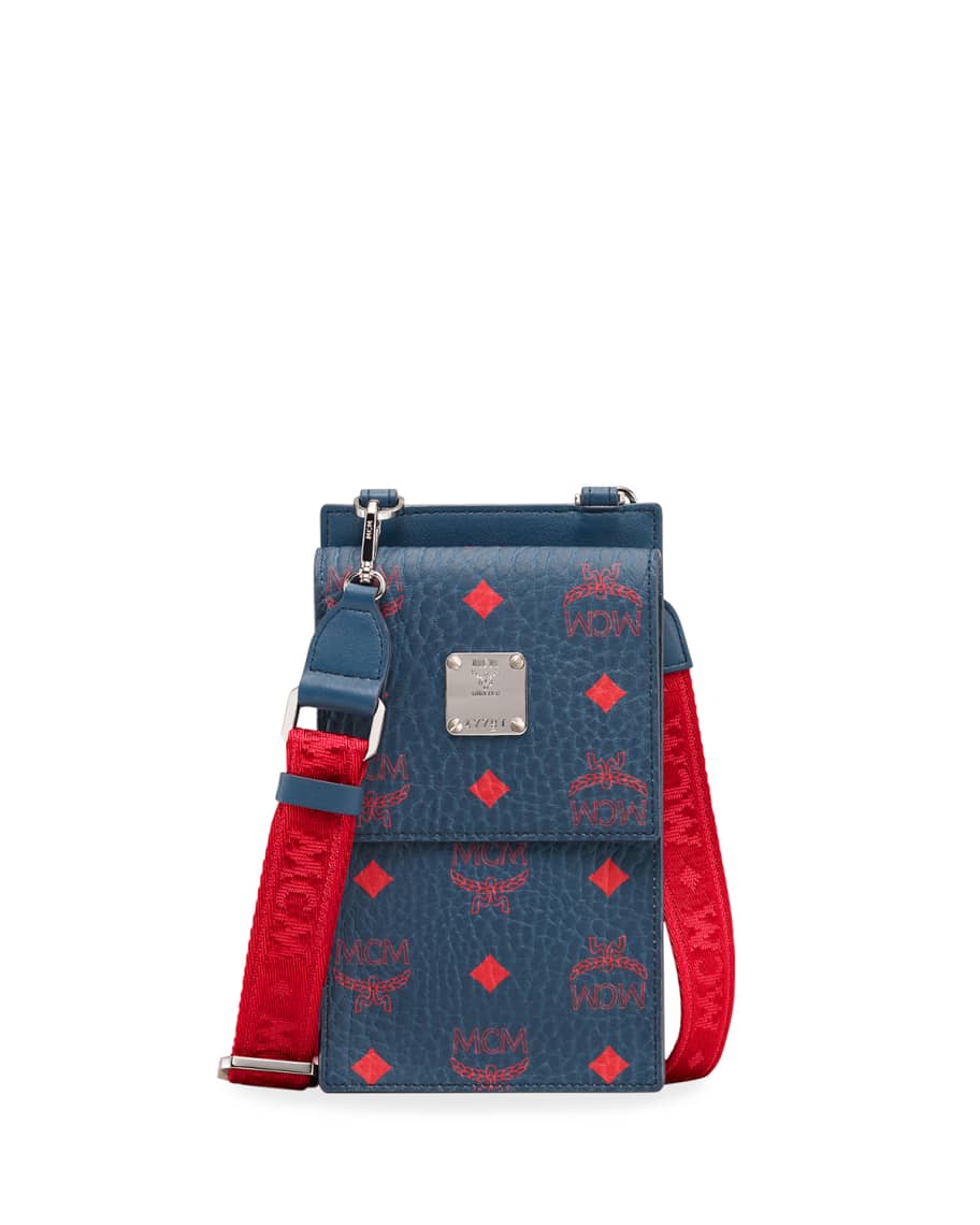 MCM Men s Small Original Visetos Crossbody Bag Neiman Marcus