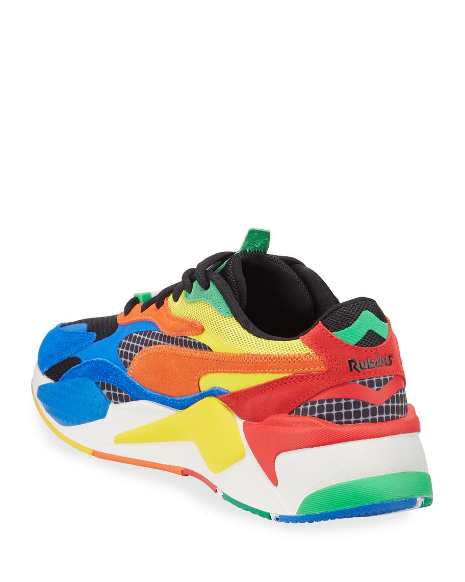 Puma Men's RS-X Rubiks Cube Colorblock Sneakers | Neiman Marcus