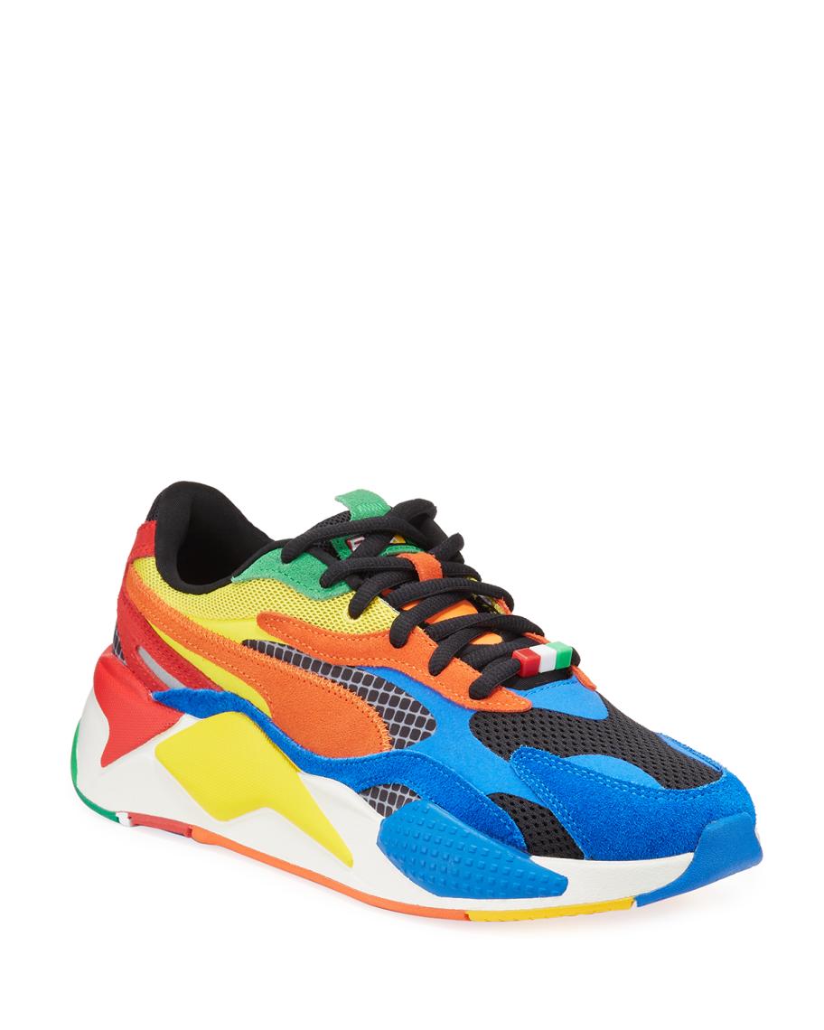 Puma Men's RS-X Rubiks Cube Colorblock Sneakers | Neiman Marcus
