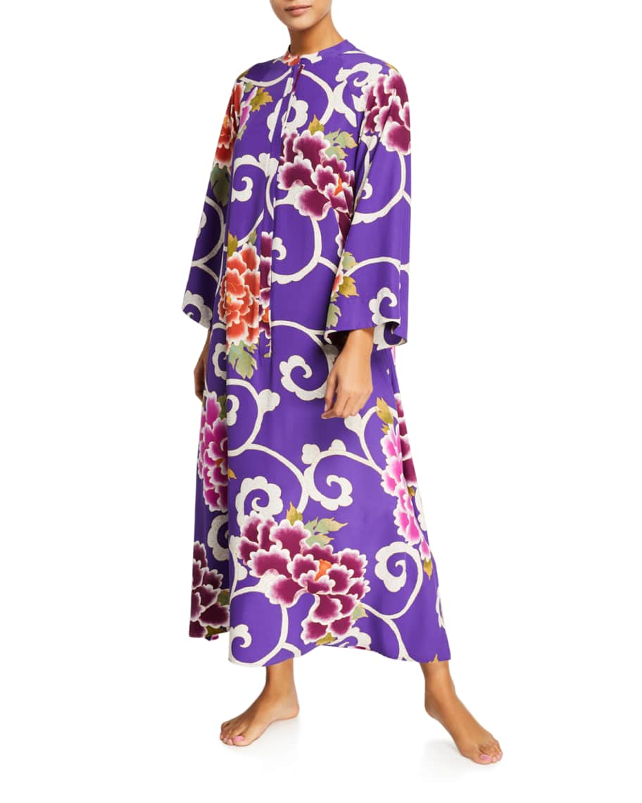 Natori Samarkand Zip Front Caftan Neiman Marcus