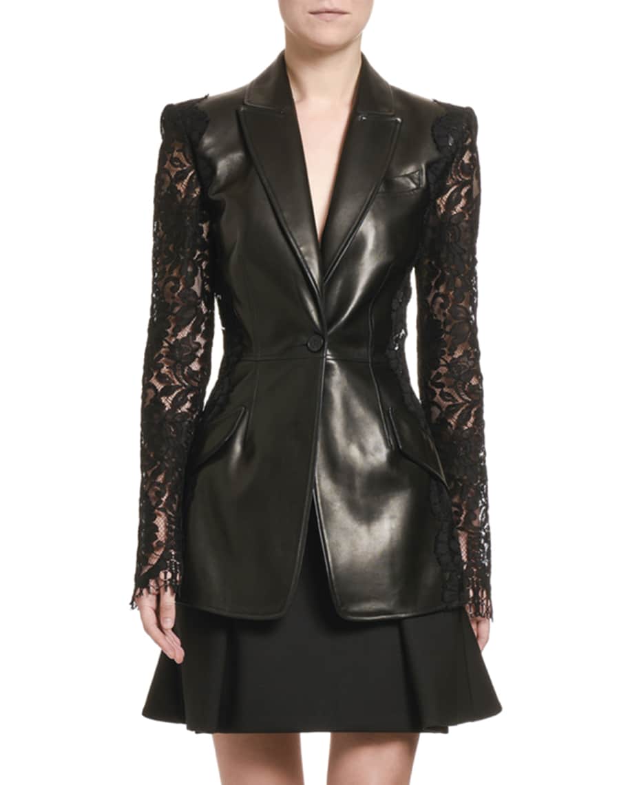 Alexander mcqueen lace blazer online