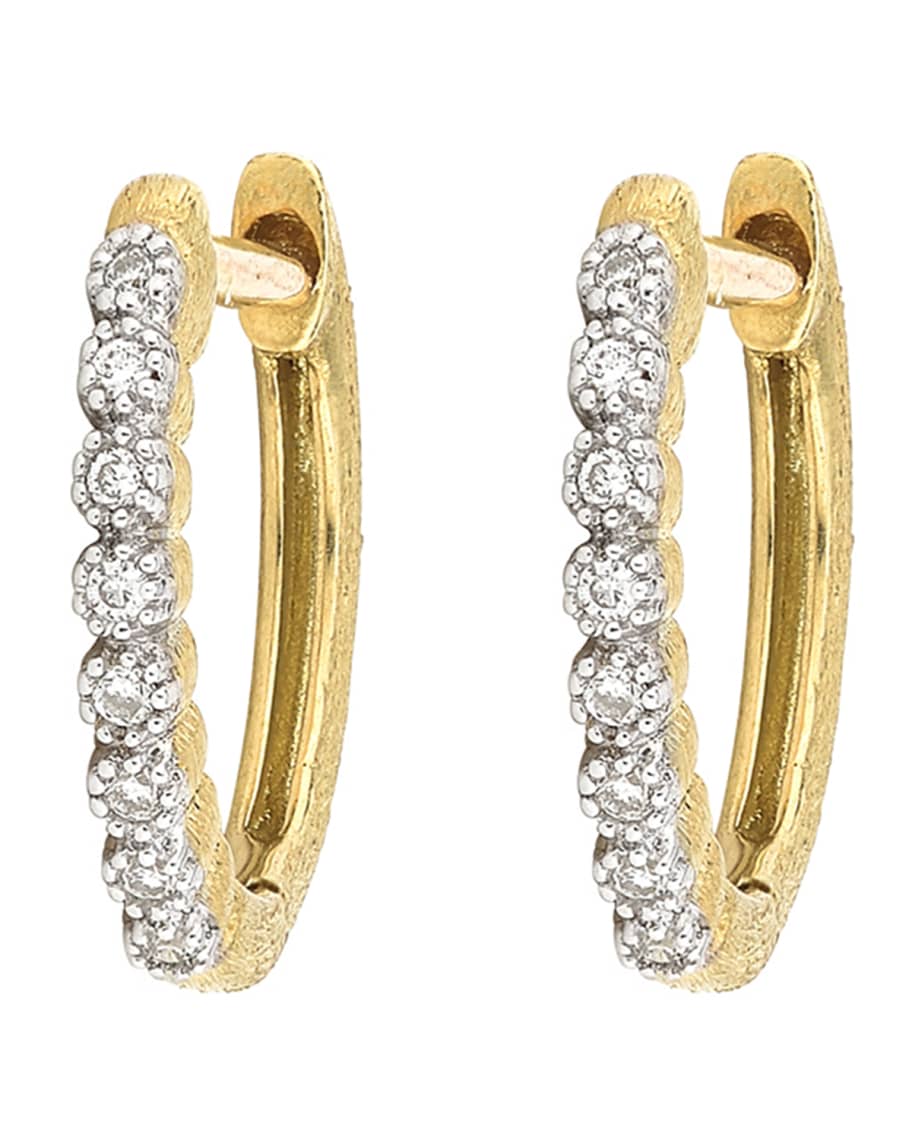 Jude Frances Delicate Provence Champagne Hoop Earrings, Gold | Neiman ...