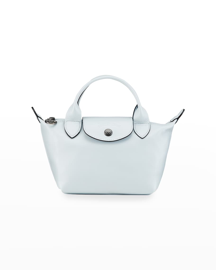 Shop Longchamp Le Pliage Cuir Medium Handbag with Strap