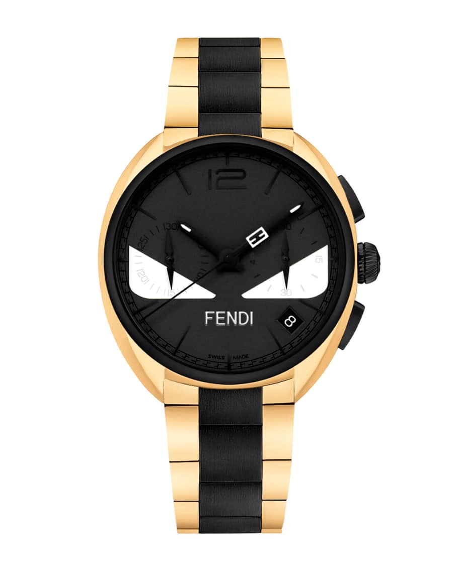 Fendi Men's 40mm Momento Fendi Bugs Chronograph Stainless Steel Watch ...