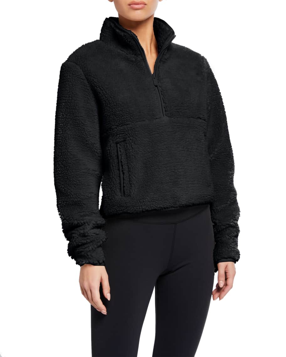 Alo Yoga Shanti Half-Zip Sherpa Fleece Jacket | Neiman Marcus