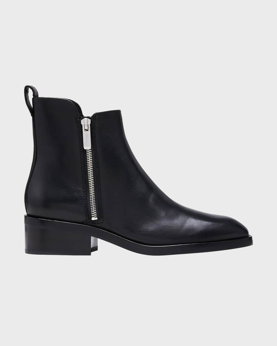 3.1 Phillip Lim Alexa Leather Zip Booties | Neiman Marcus