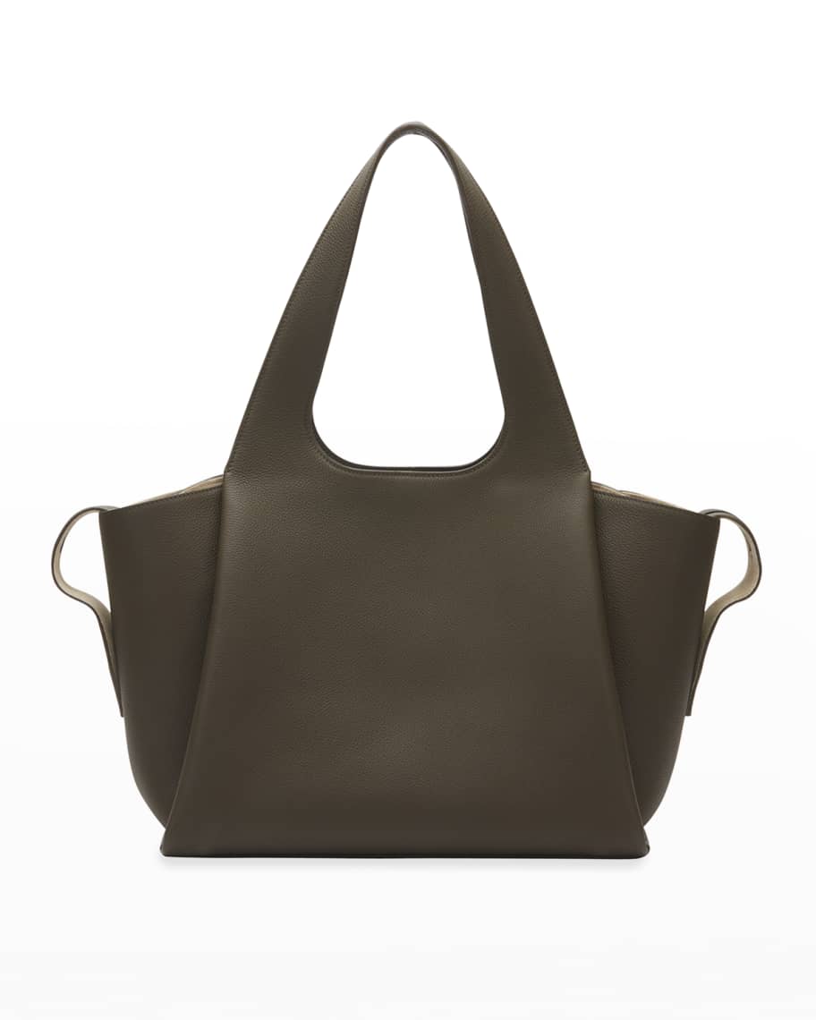 THE ROW Large TR1 Bag in Matte Grain Leather | Neiman Marcus