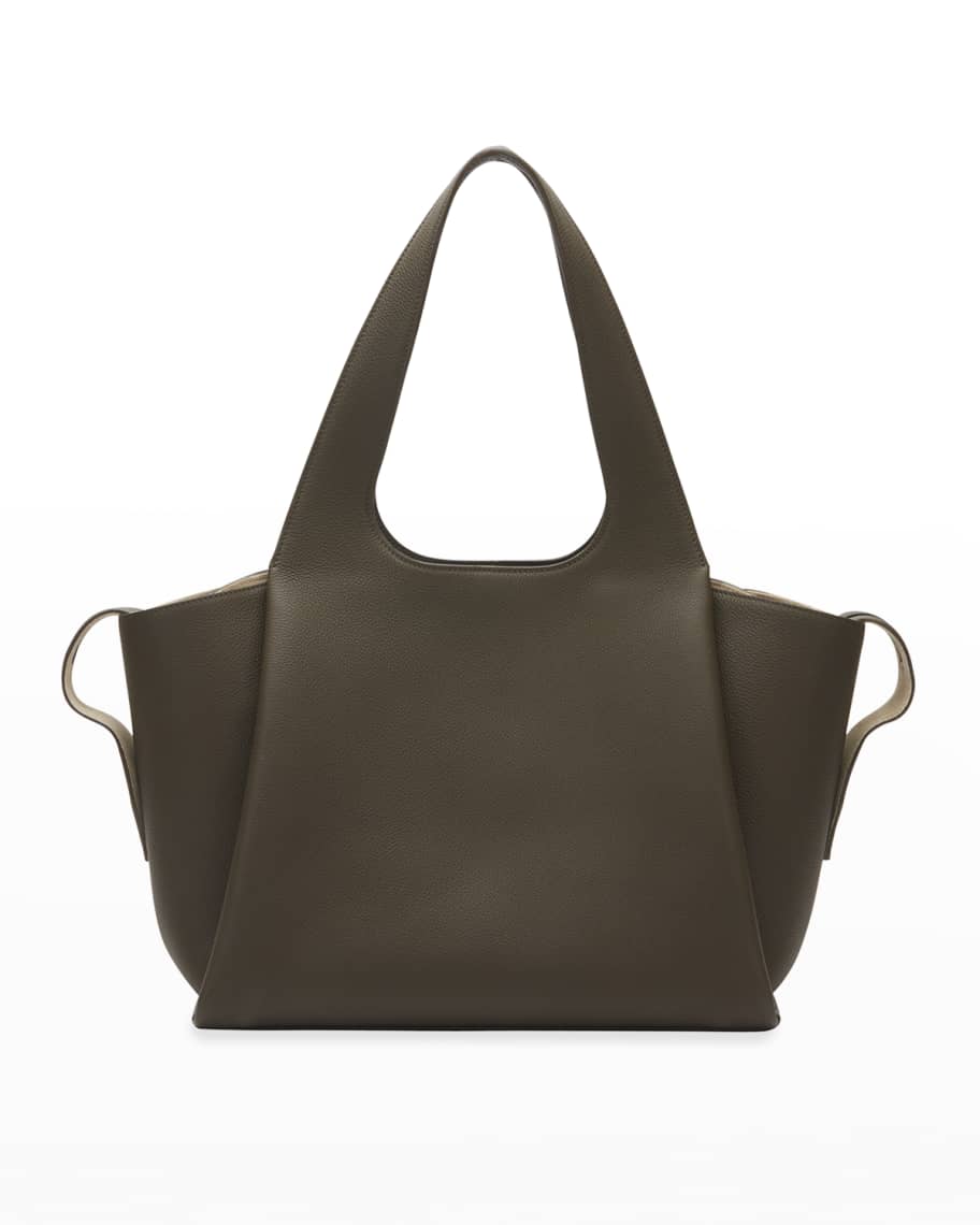 THE ROW Large TR1 Bag in Matte Grain Leather Neiman Marcus