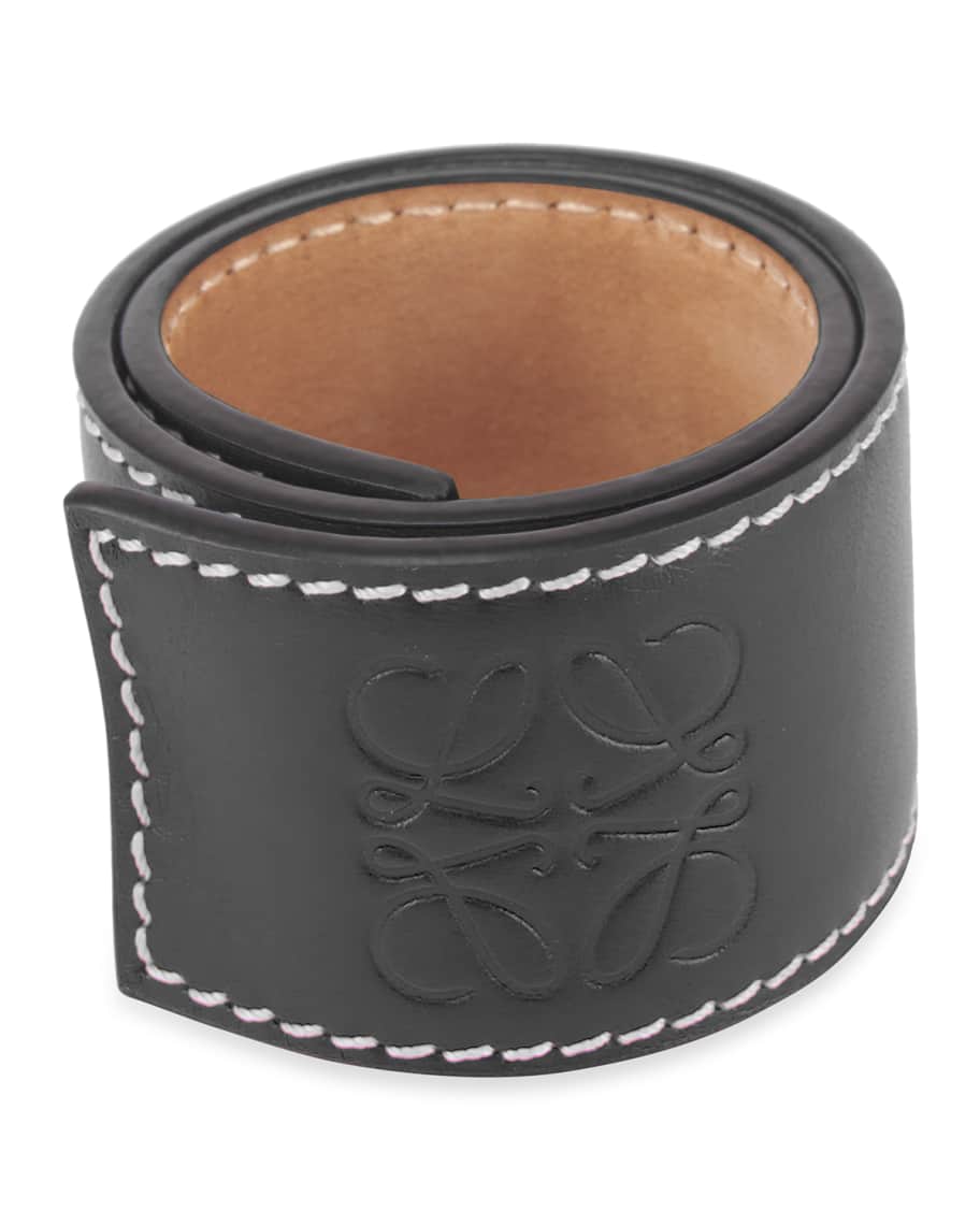 Leather slap bracelet clearance