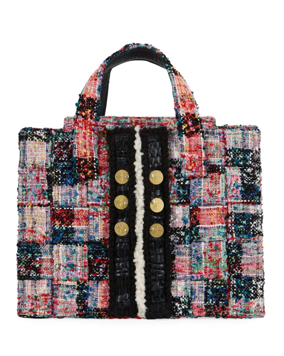 Kooreloo Diana Pixel Tweed Book Tote Bag | Neiman Marcus