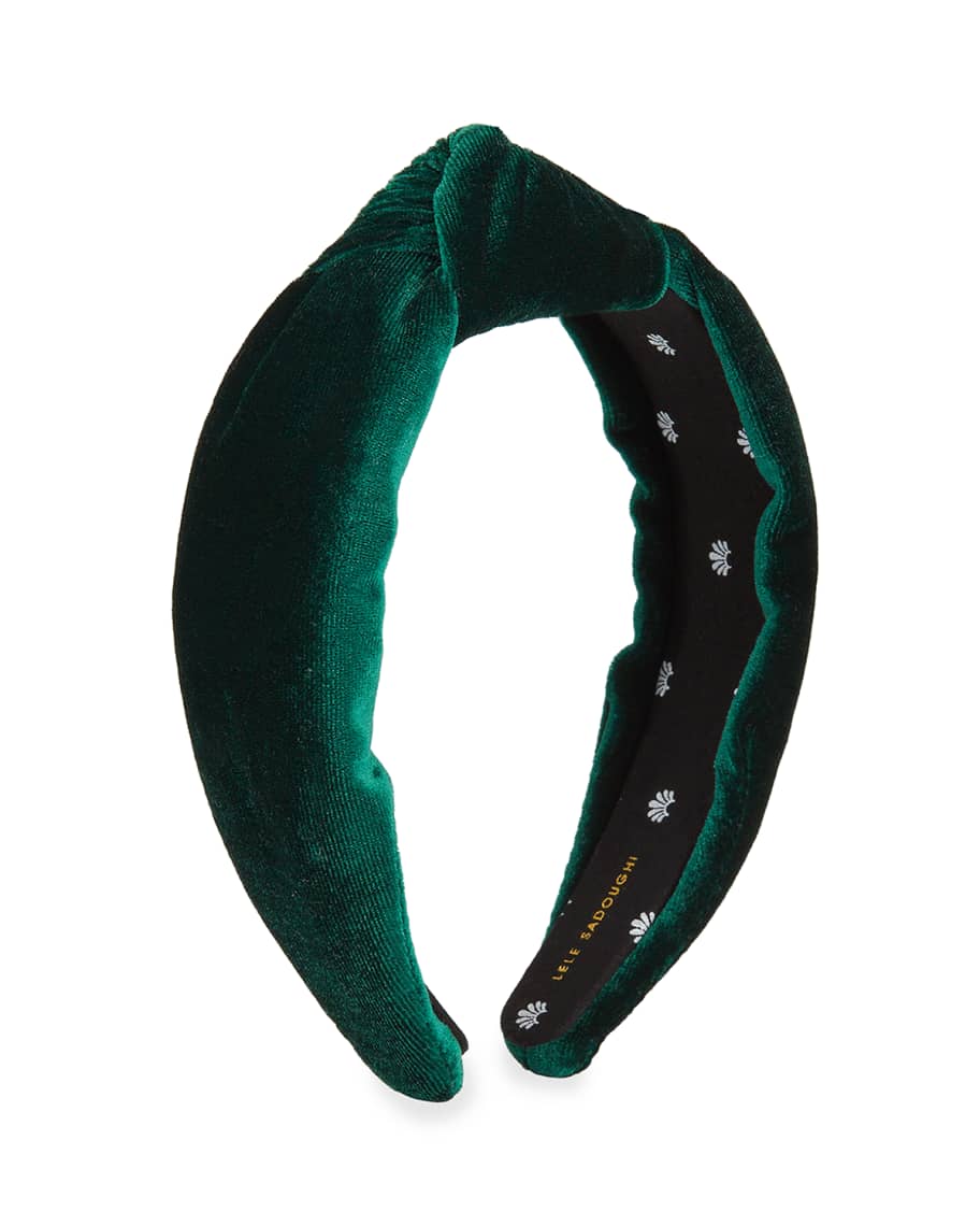 Lele Sadoughi Knotted Velvet Headband | Neiman Marcus