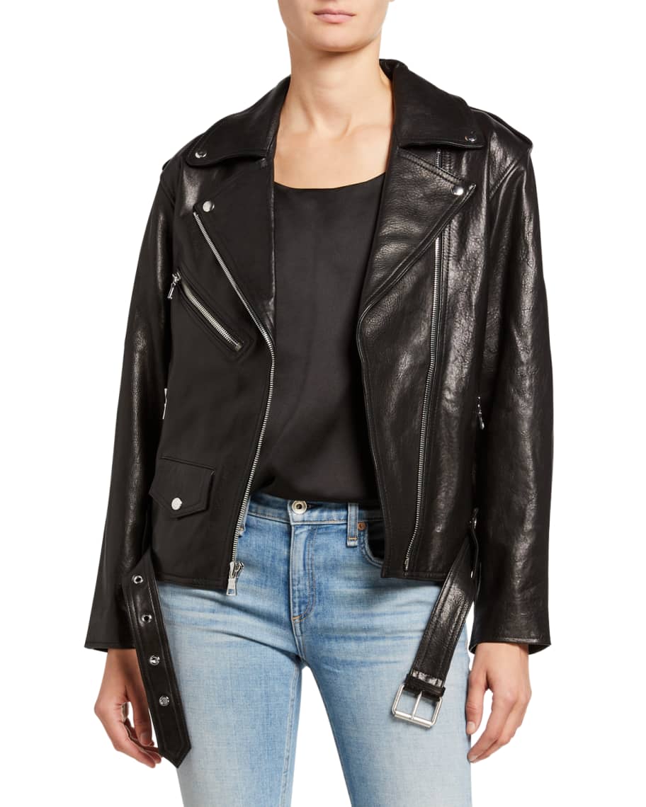 RtA Eryn Leather Moto Jacket | Neiman Marcus