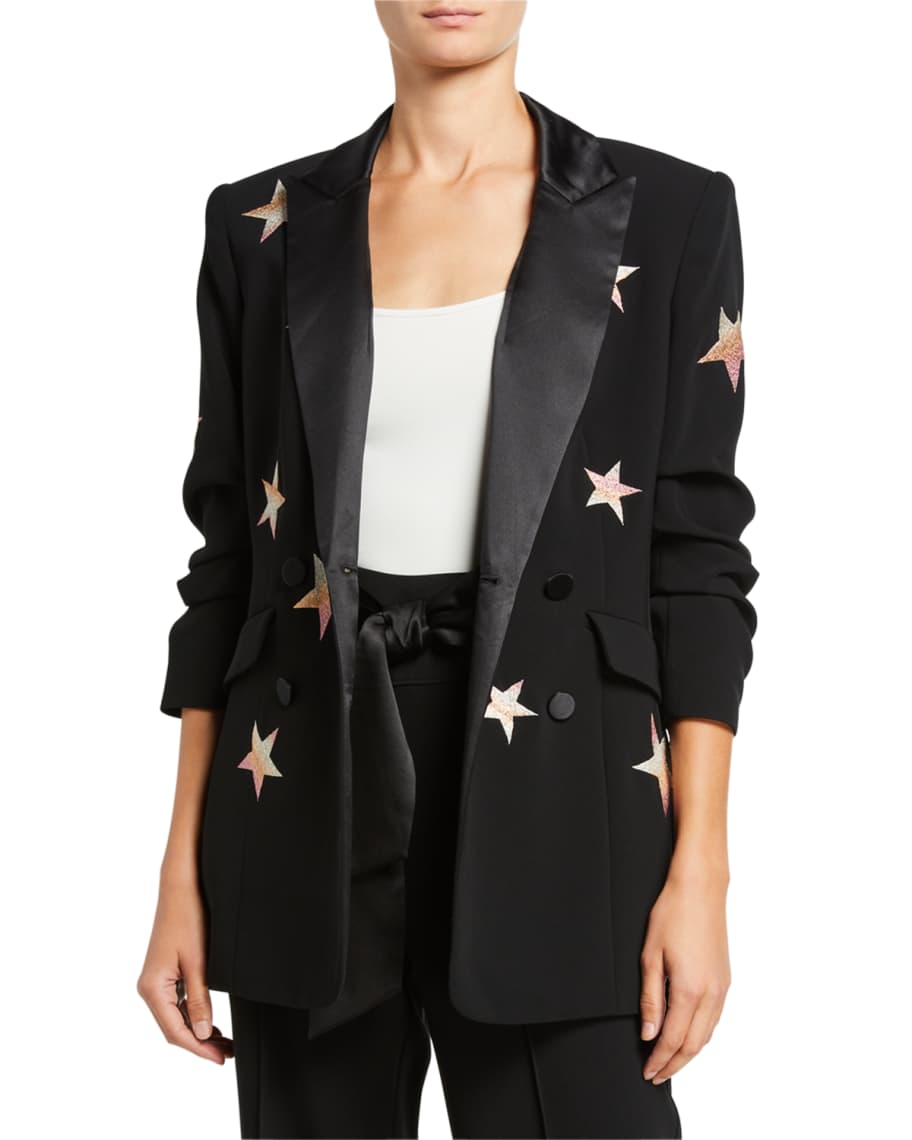 cinq a sept Lila Embroidered Star Blazer | Neiman Marcus