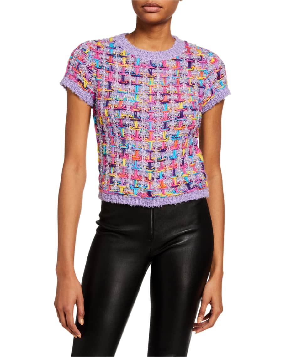 Alice and olivia ciara cropped sweater outlet