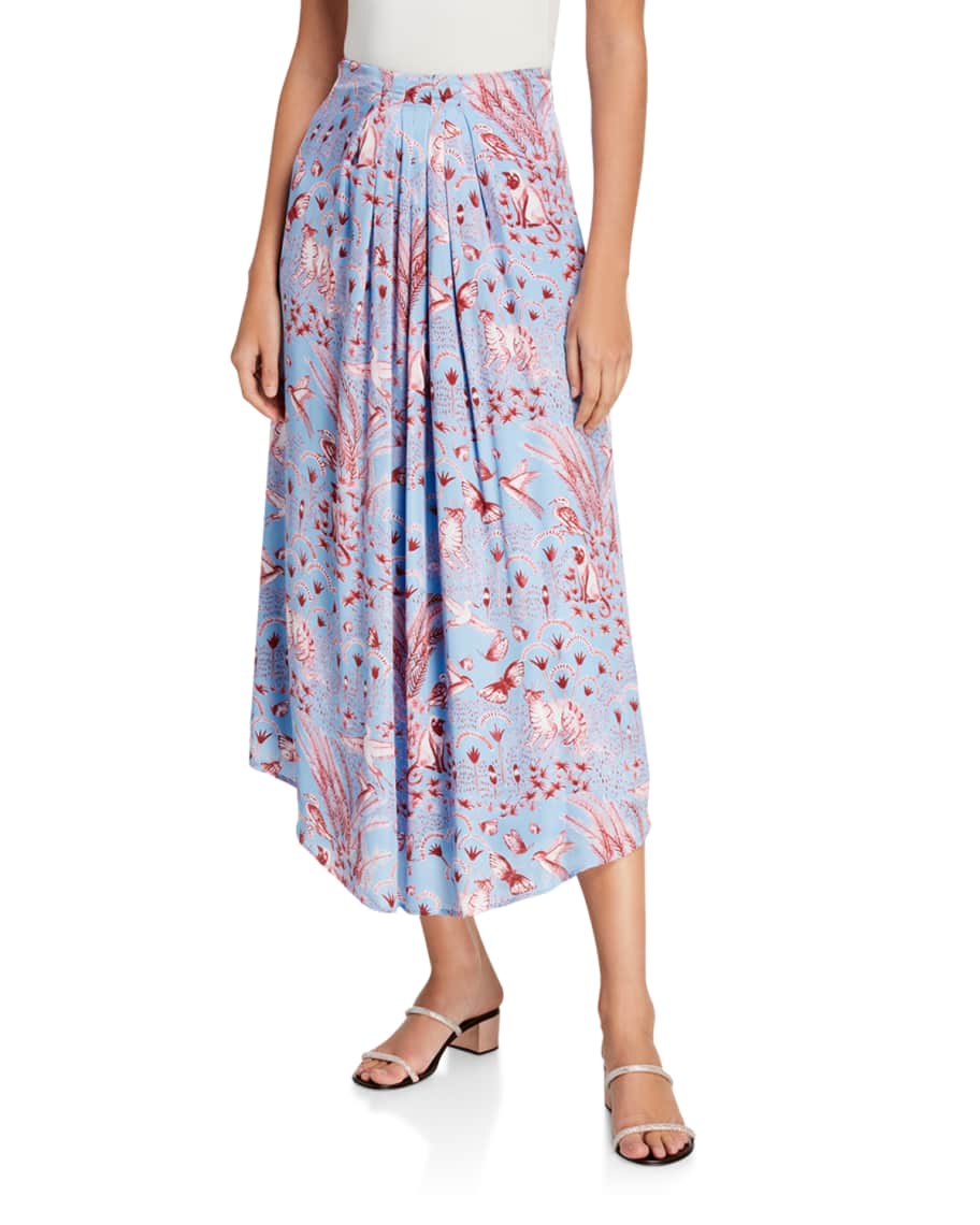 Stine Goya Blossom Printed Midi Skirt | Neiman Marcus