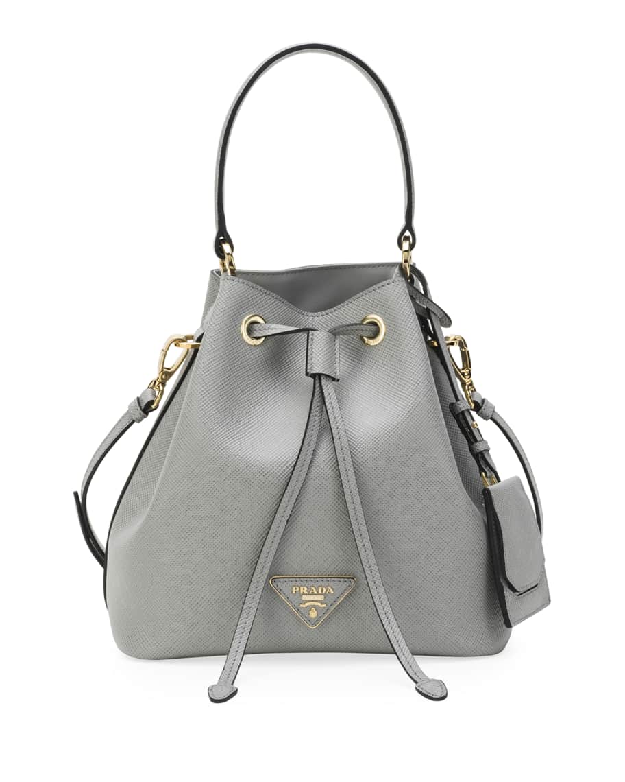 Saffiano leather bucket bag discount