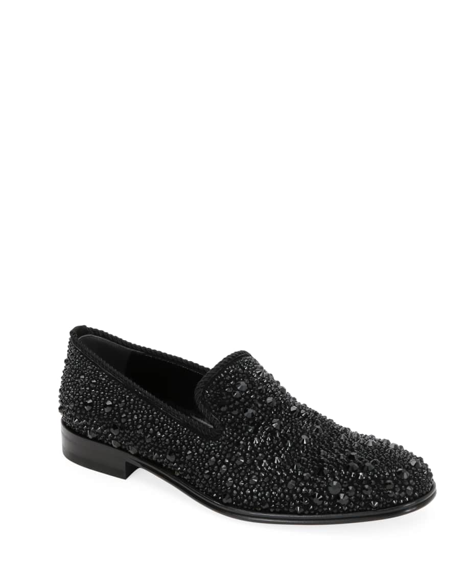 Alexander McQueen Men's Crystal-Embellished Formal Slip-On Shoes | Neiman  Marcus