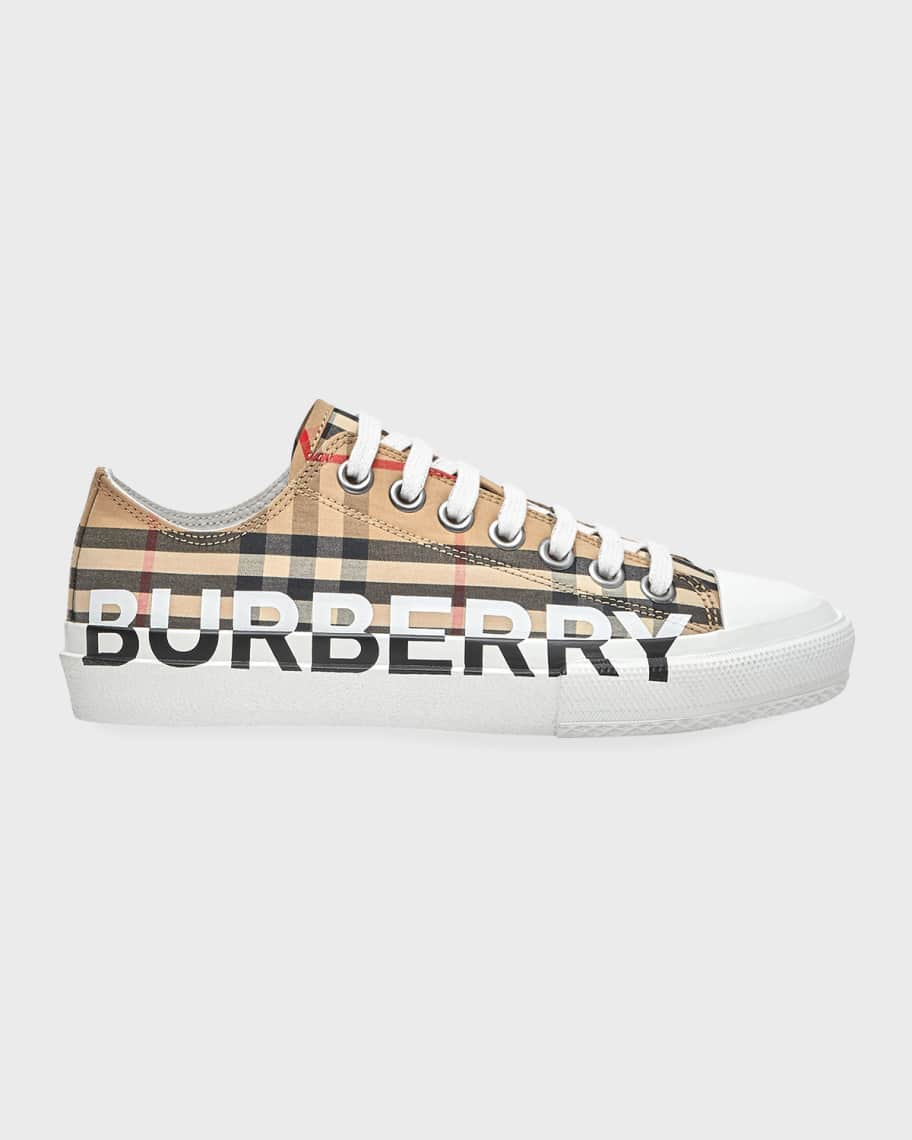 Actualizar 79+ imagen burberry larkhall low-top logo check canvas sneakers