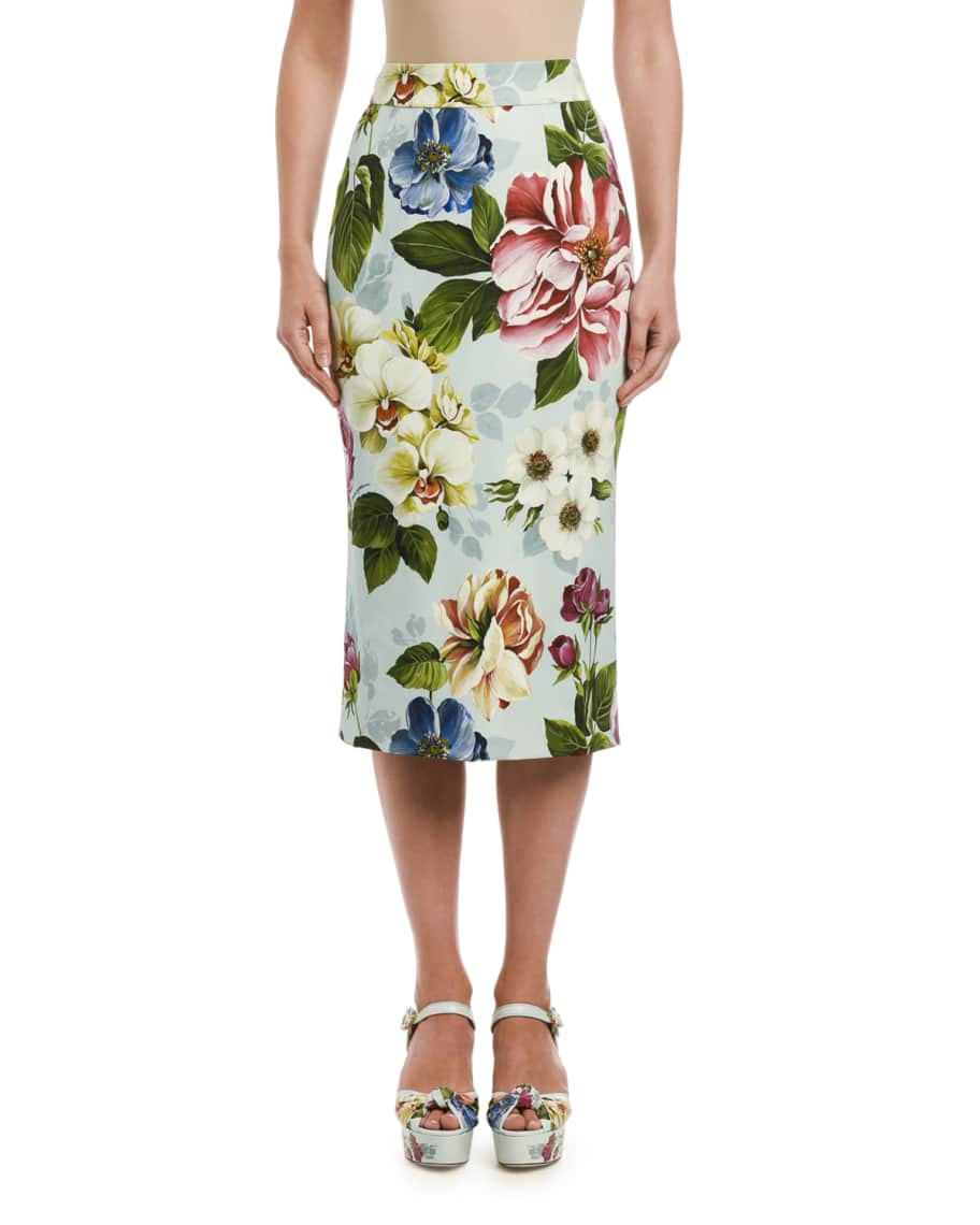 Abito fiori dolce e gabbana clearance