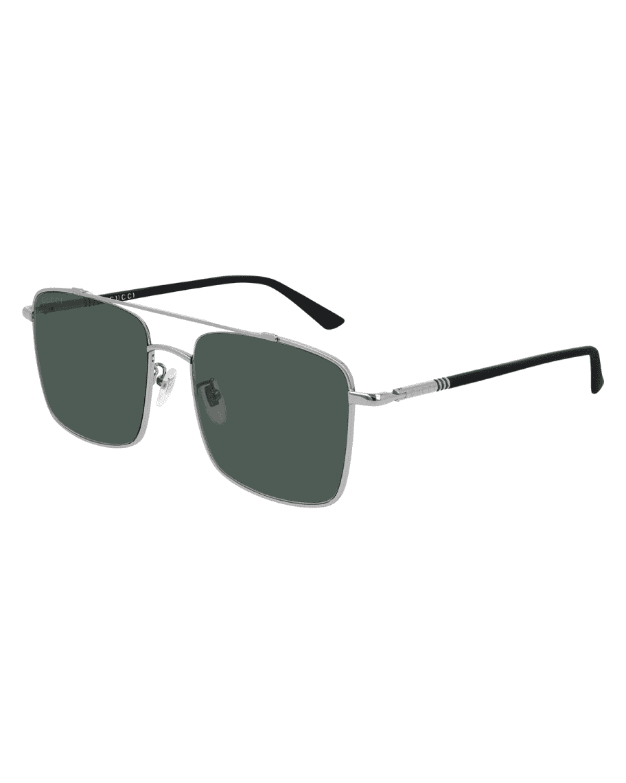 Gucci square best sale aviator sunglasses