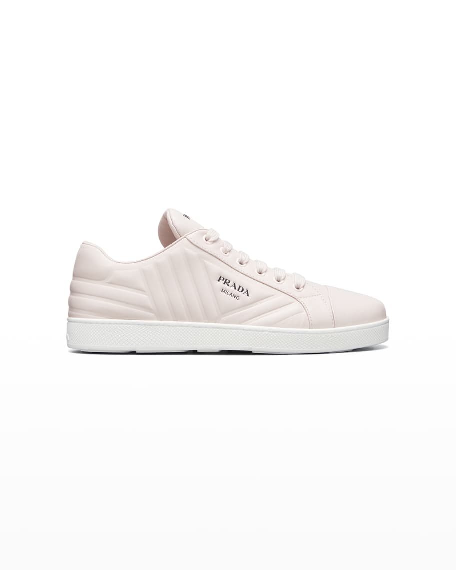 Prada Quilted Leather Logo Sneakers Neiman Marcus